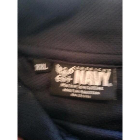 America's Navy Men's Performance Polo Shirt Blue Embroidered Logo Flag Sz XXL - Picture 8 of 12